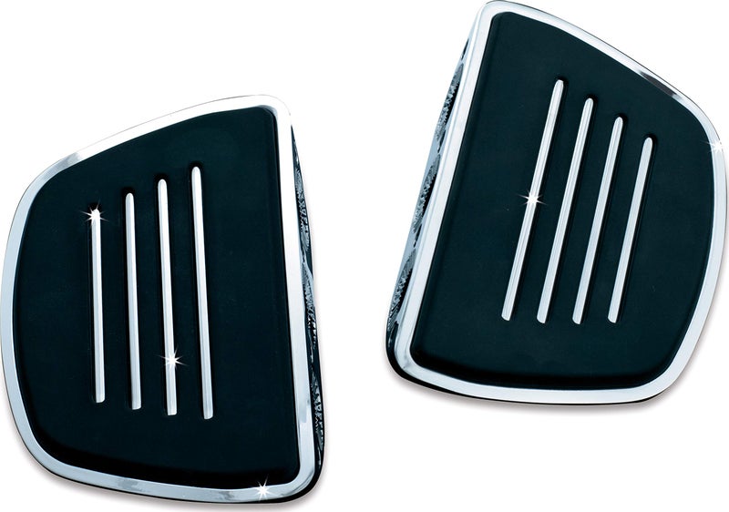 Kuryakyn 4393 Motorcycle Foot Control Component: Premium Mini Board Floorboards without Adapters, Chrome, 1 Pair - Image 1